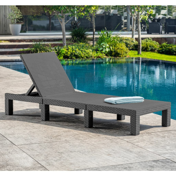 Leżak Antracyt 195 x 65 x 25.5 cm polipropylen Keter