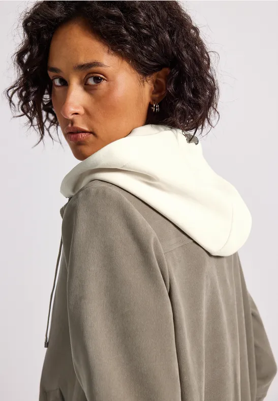 Blouson mit Jersey-Kapuze