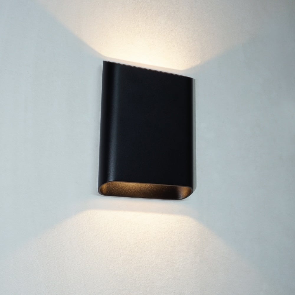 Artdelight Wandlamp Diaz-L Zwart Led 2 x 6Watt IP65