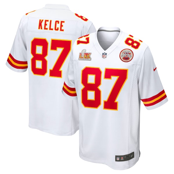 Travis Kelce Kansas City Chiefs Nike Super Bowl LIX Game Jersey - White/Red