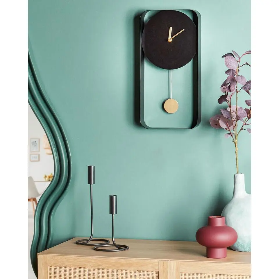 SERVOZ - Wandklok - Zwart - Staal