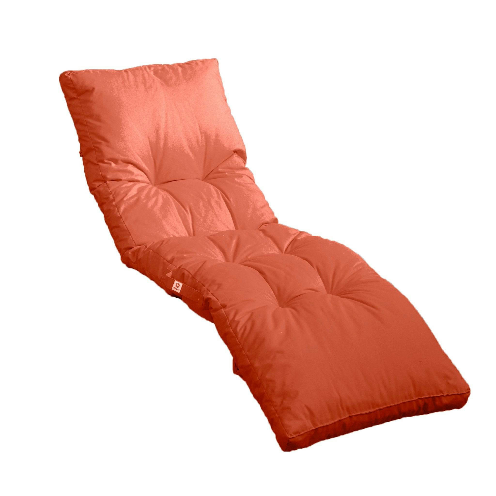 - Coussin pour bain de soleil en polyester 185 x55cm terracotta