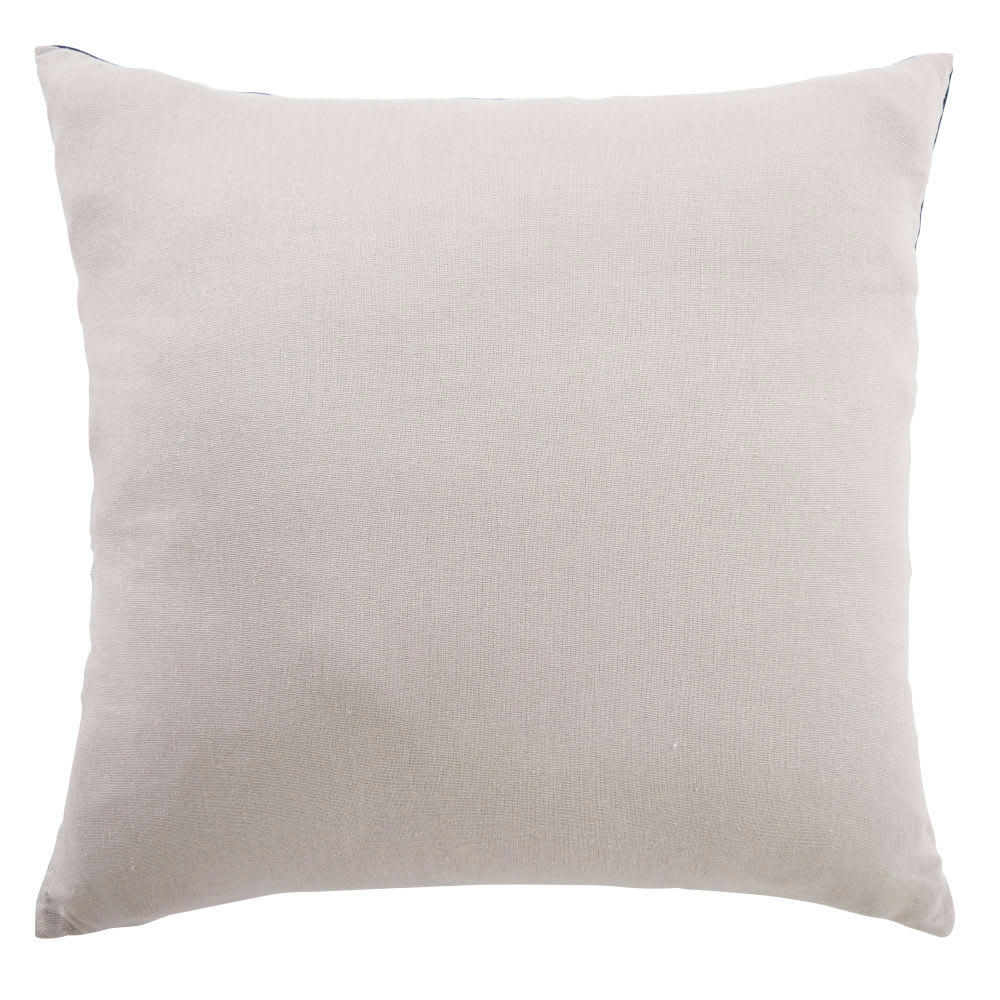 - Coussin en velours bleu indigo 45x45