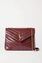 Saint Laurent Loulou medium quilted leather shoulder bag burgundy