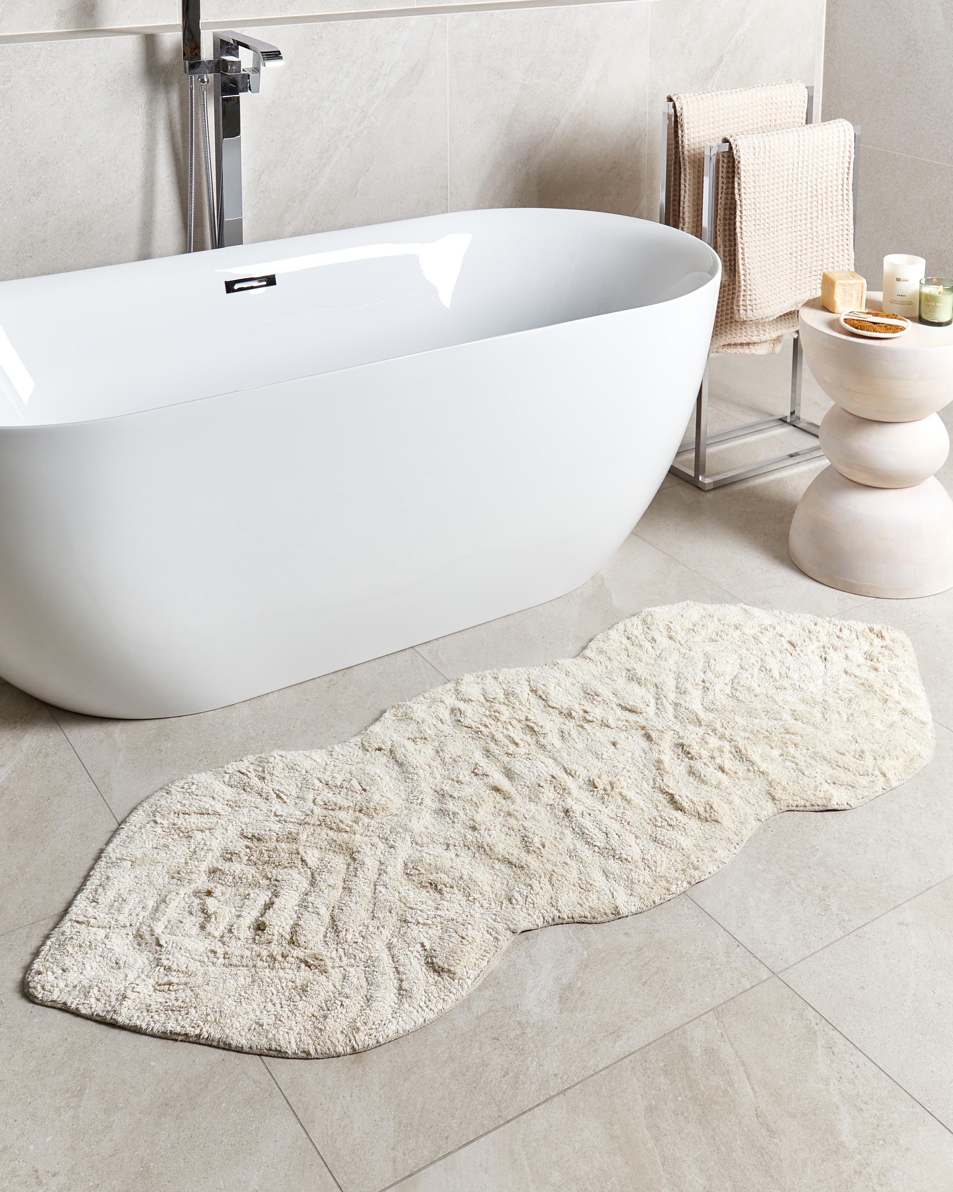 Bath Mat CANBAR Light Beige 150 x 60 cm Cotton