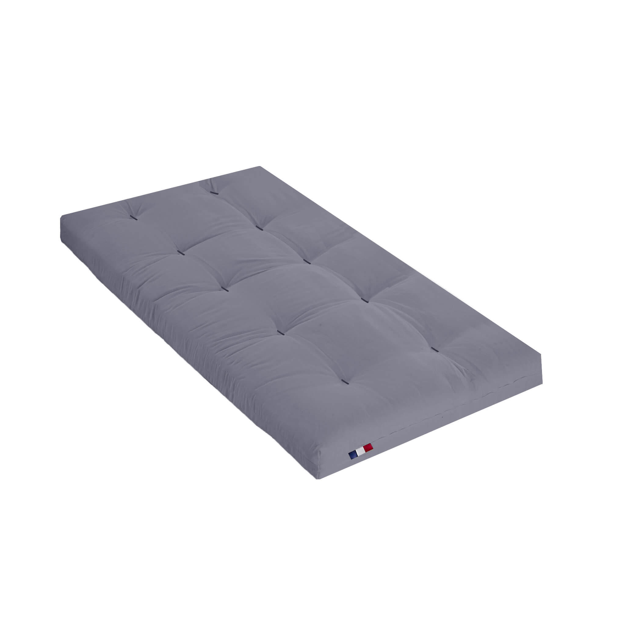 - Matelas futon coton traditionnel, 13cm gris 90x200
