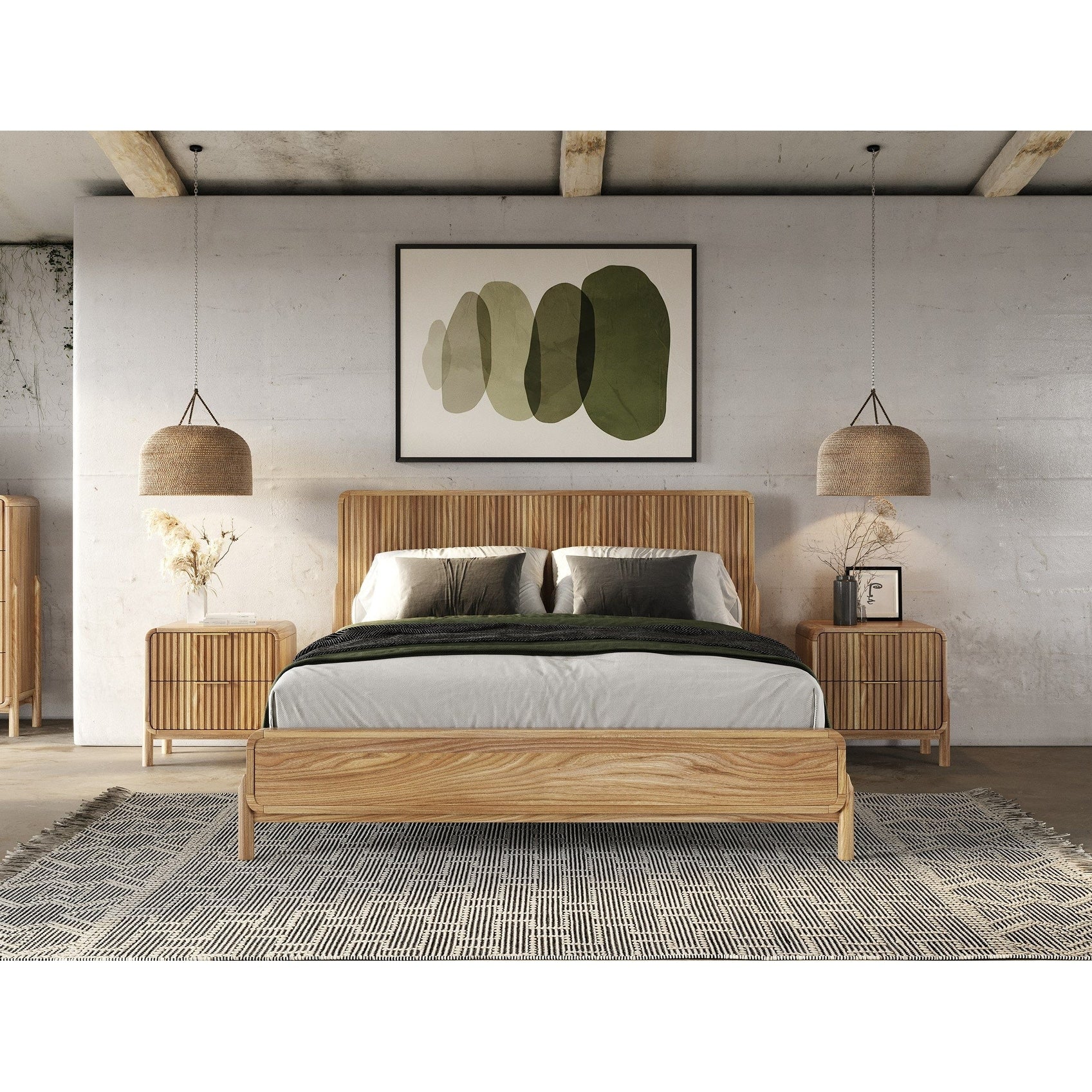 Modrest Mikala Modern Natural Oak Bedroom Set