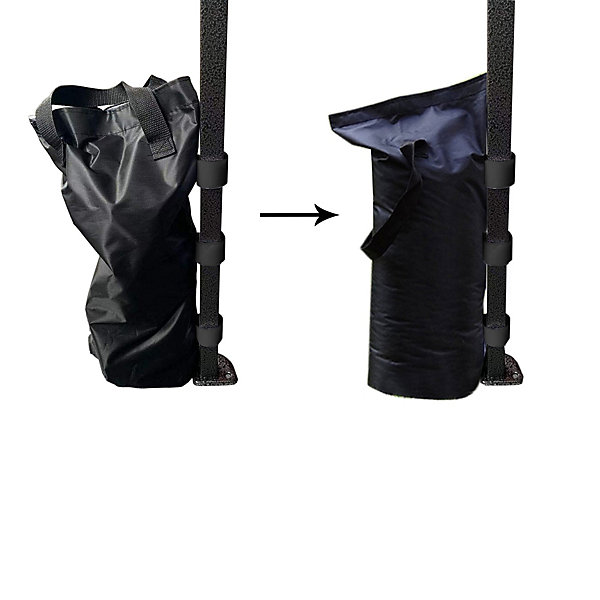 4 Sacs Lestage Fixation Tonnelle Pavillon Noir Velcro 48x22,5 cm Rebecca Mobili
