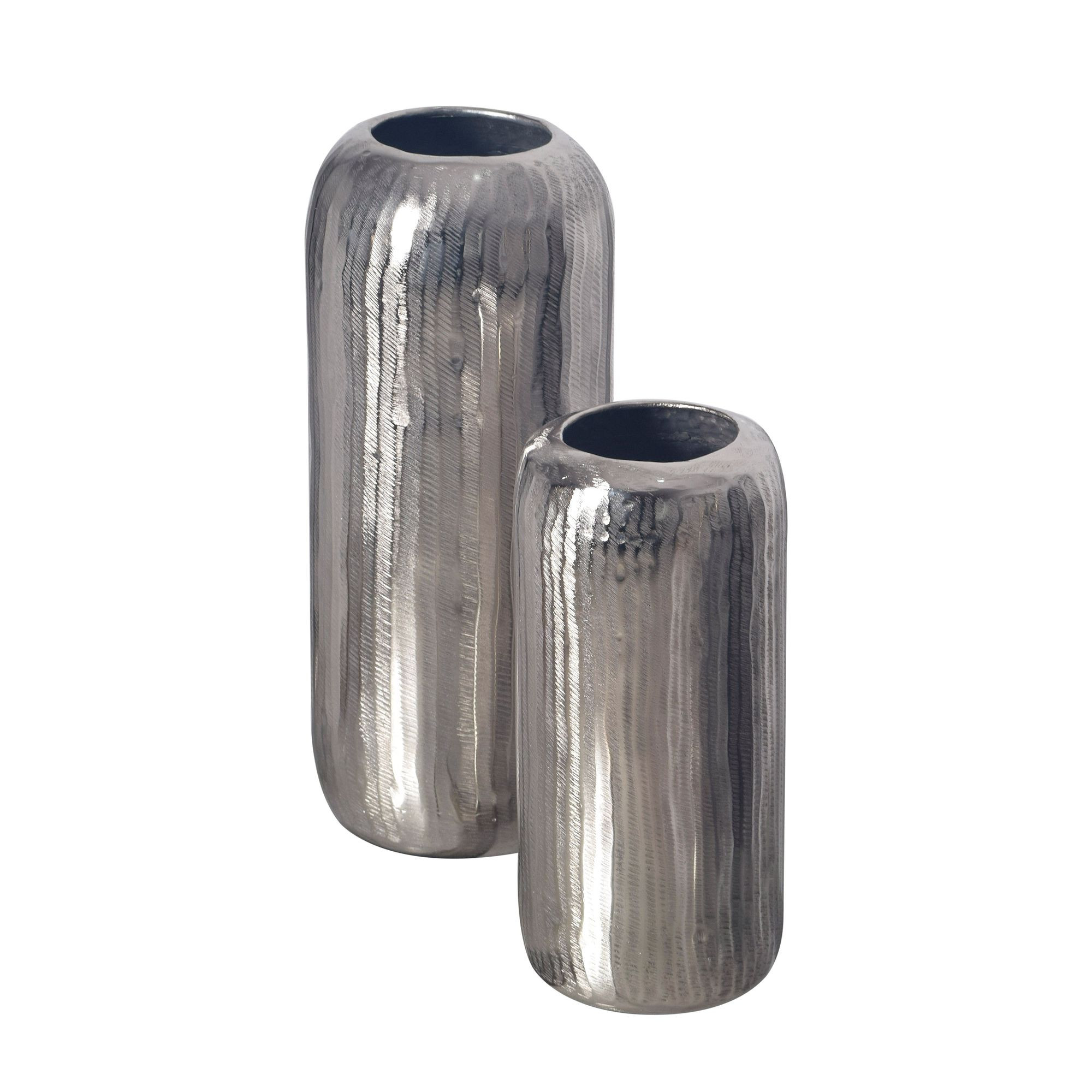 Wazon Dekoracyjny 2 szt. Aluminium Cylinder Wazon Nowoczesny Okrągły
