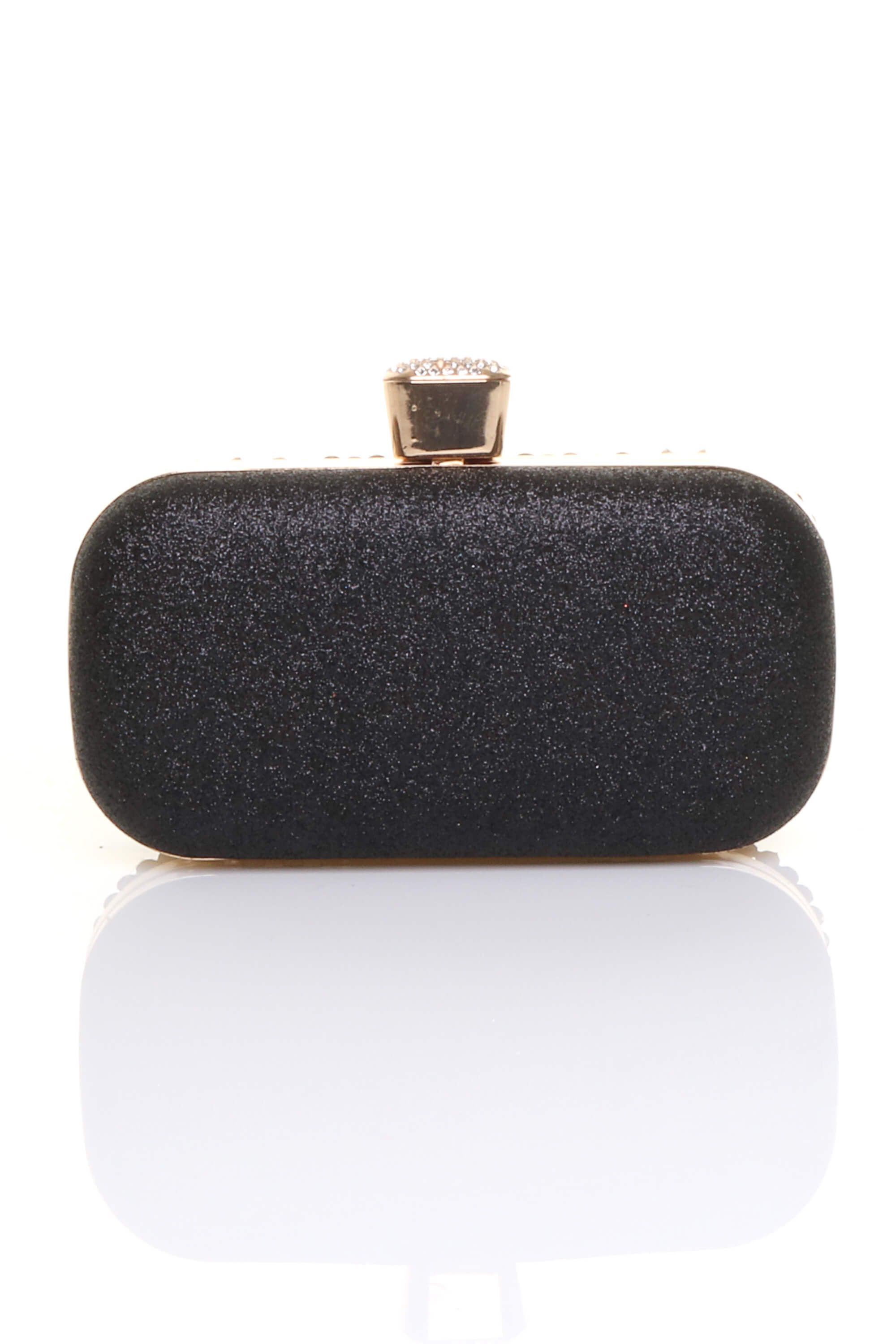 AJVANI Diamante Embellished Glitter Party Evening Clutch Bag