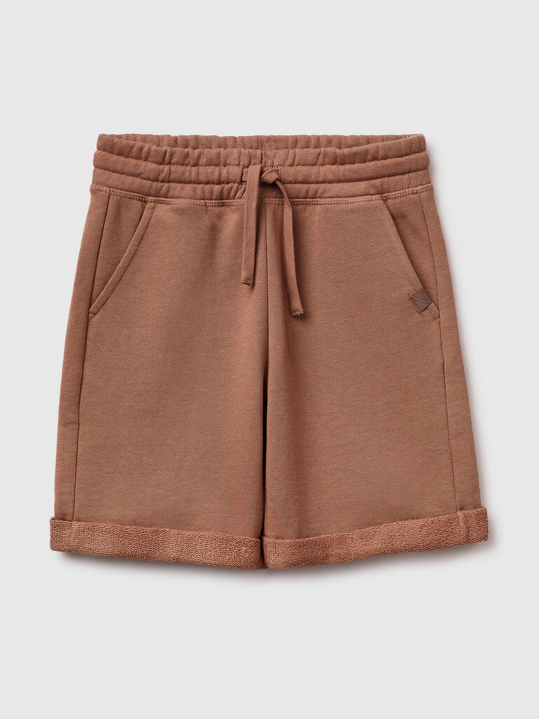 Bermuda shorts in pure cotton fleece