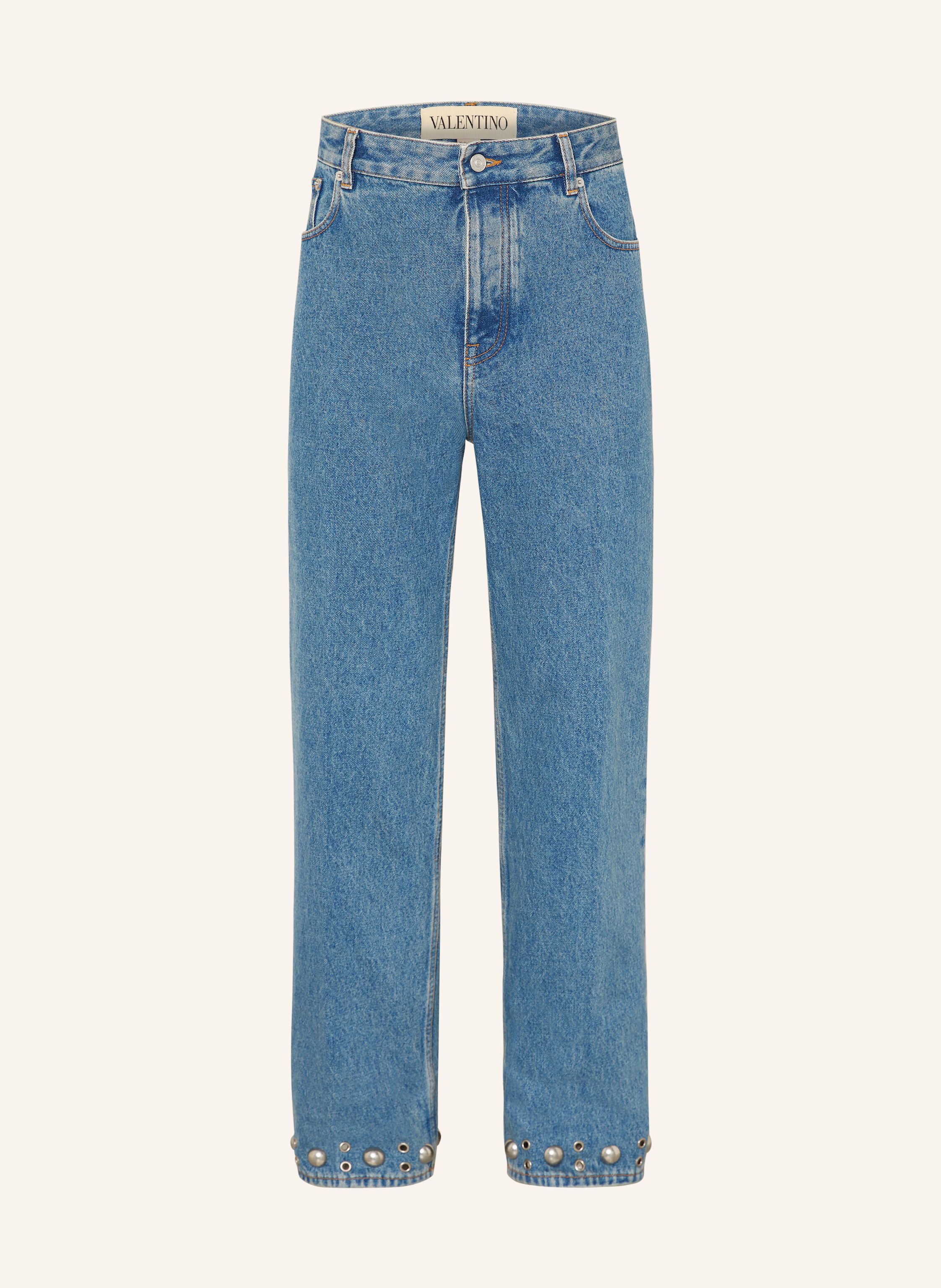 VALENTINO Jeans mit Schmuckperlen