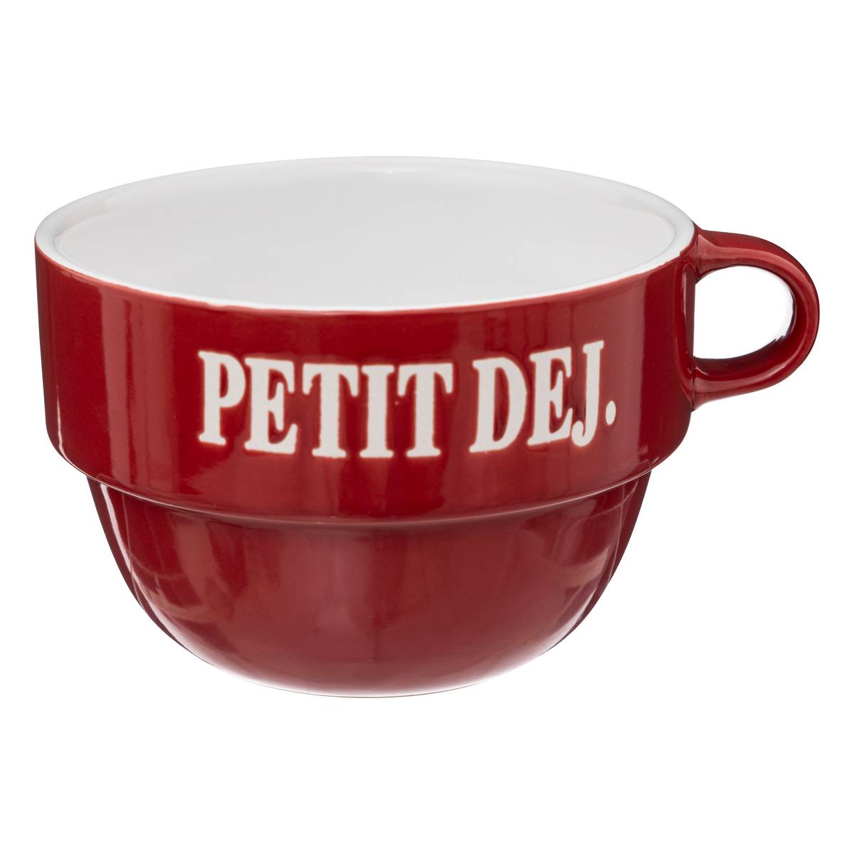 Breakfast mug "Colorama" 620 ml, Red