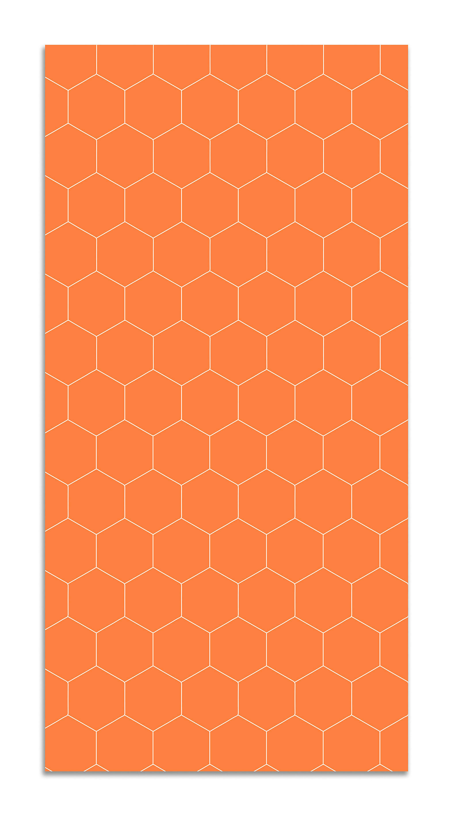ALFOMBRAS MINIMALISTAS 2 - Tapis vinyle mosaïque hexagones orange 80x250cm