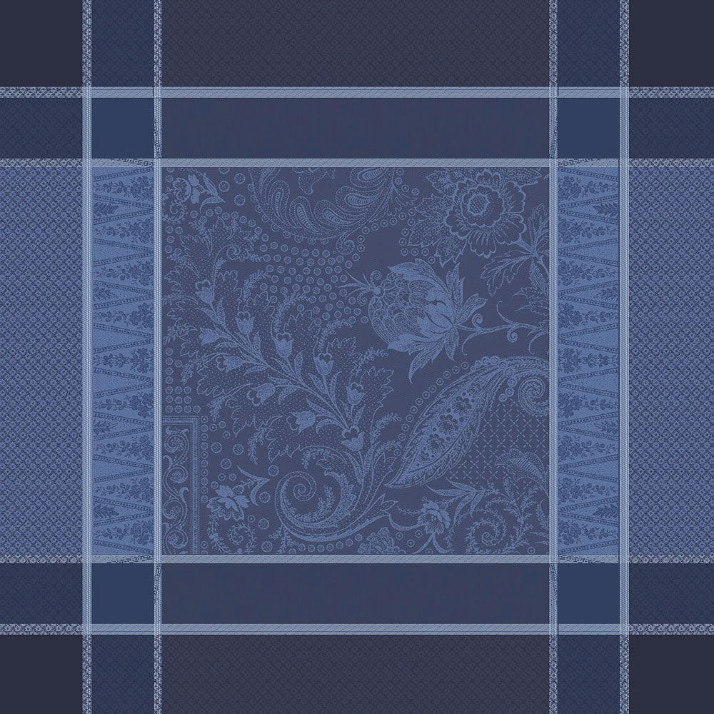 PERSINA CREPUSCULE - Serviette  coton & autres fibres bleu 54X54