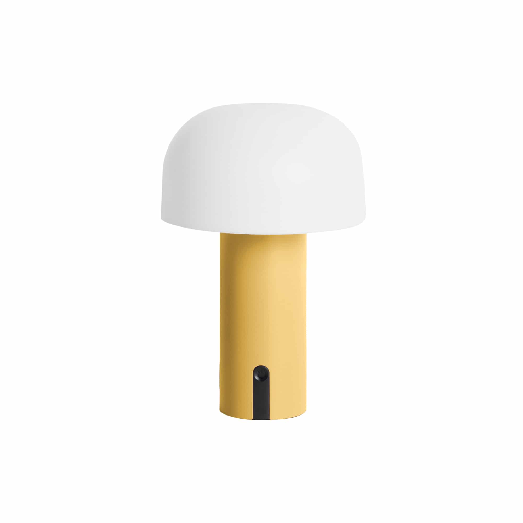 Leitmotiv tafellamp Luca LED - geel - 15x15x22.5cm - Paddenstoellamp