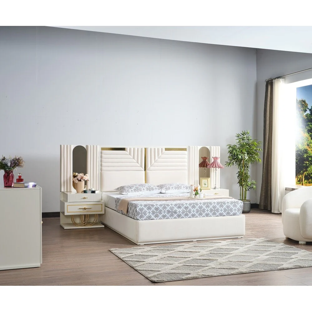 Mareon Bed Frame, Headboard and 2 Nightstand