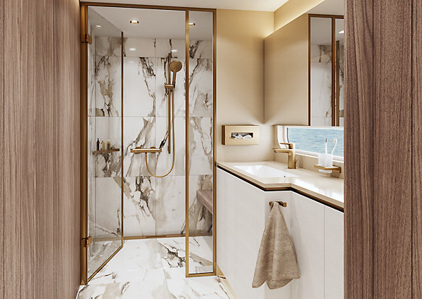Mitigeur de douche thermostatique bronze brossé, Hansgrohe Ecostat Comfort