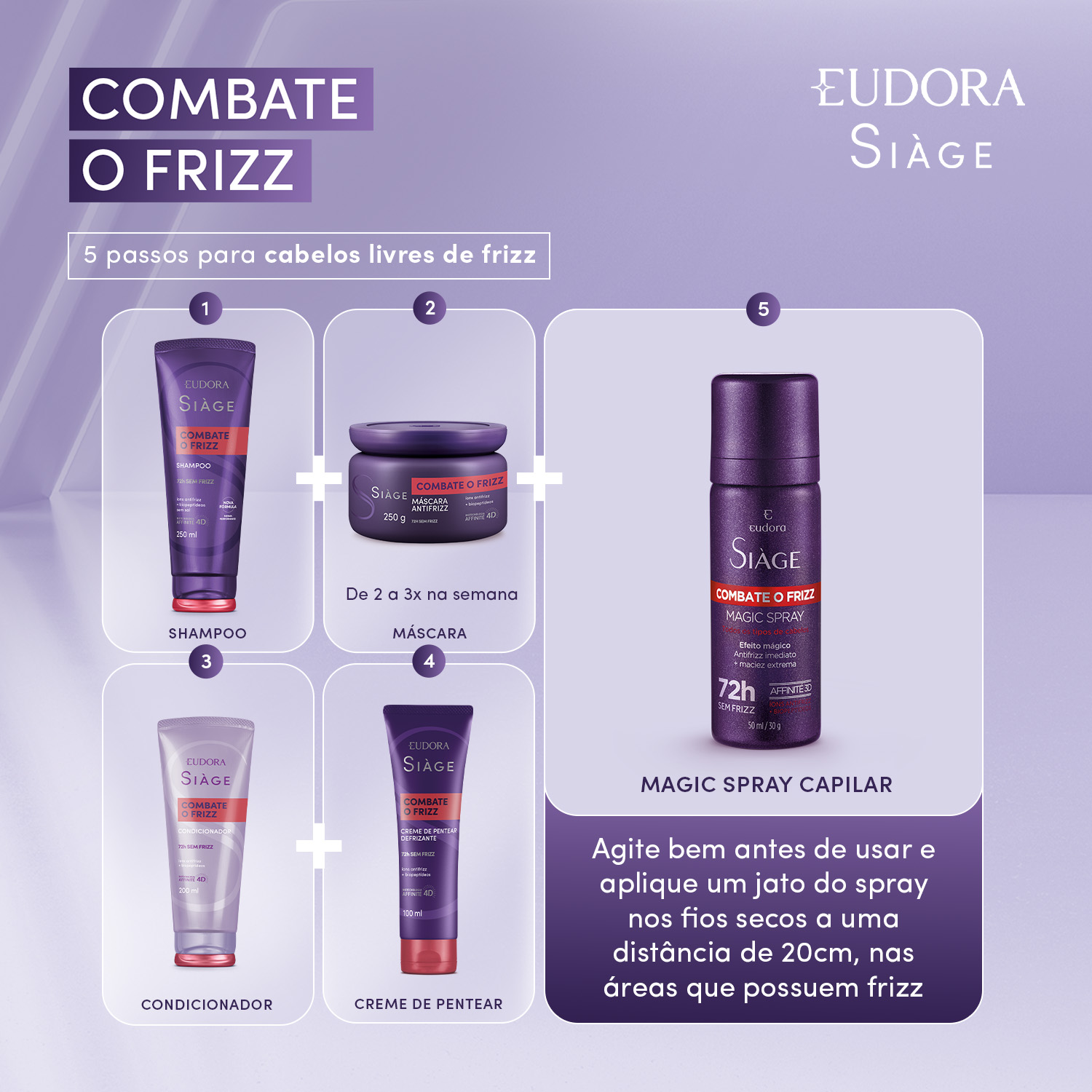 Máscara Capilar Siàge Combate o Frizz 250g
