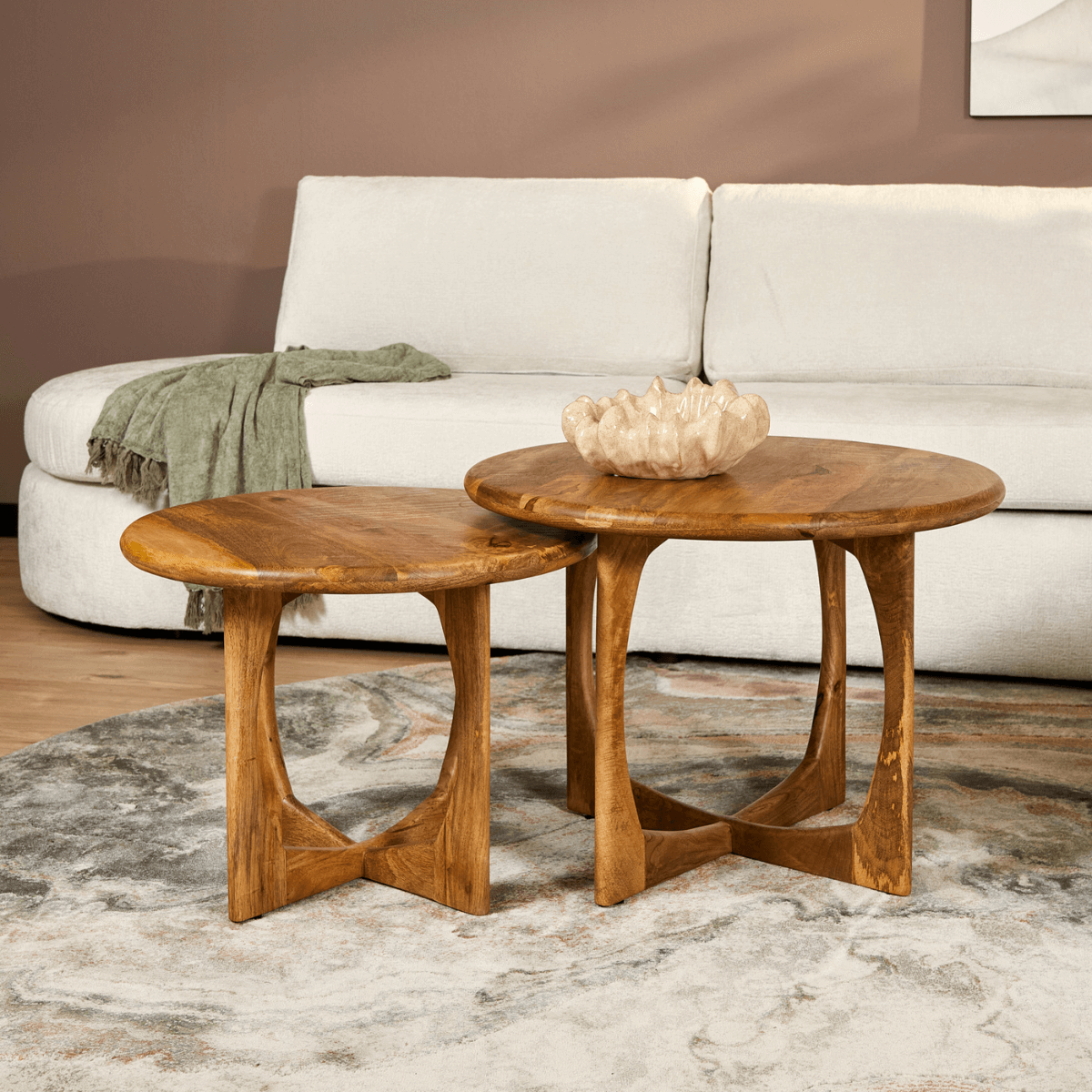 Starfurn salontafel Lou - bruin - 70x70x50cm