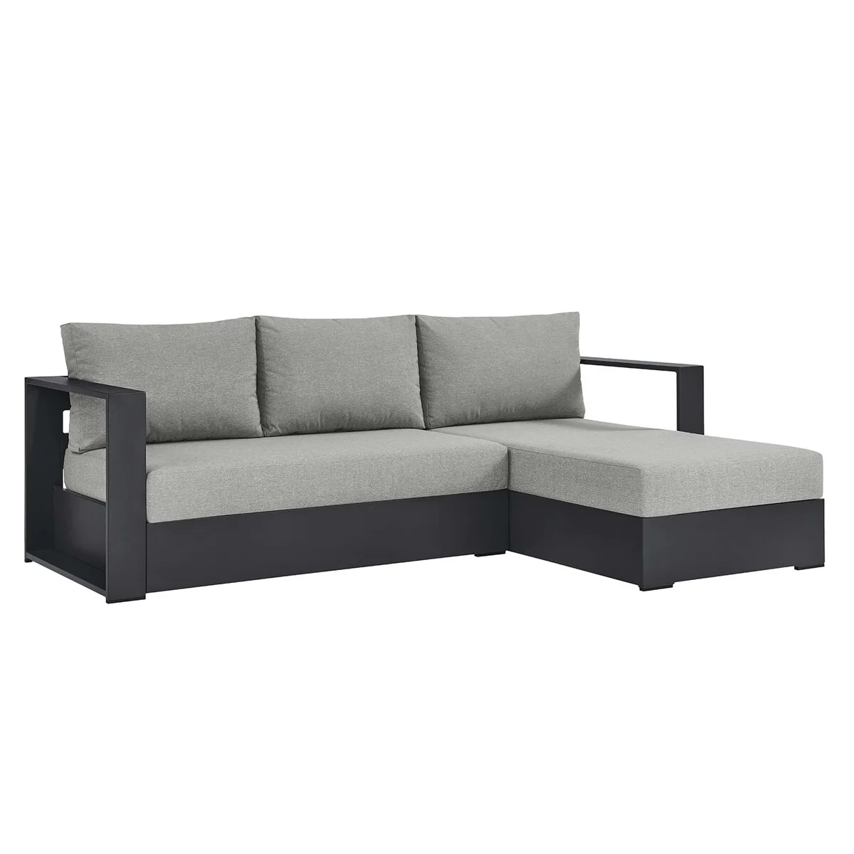 Tahoe Patio Aluminum 2-Piece Right-Facing Chaise Sectional Sofa Set