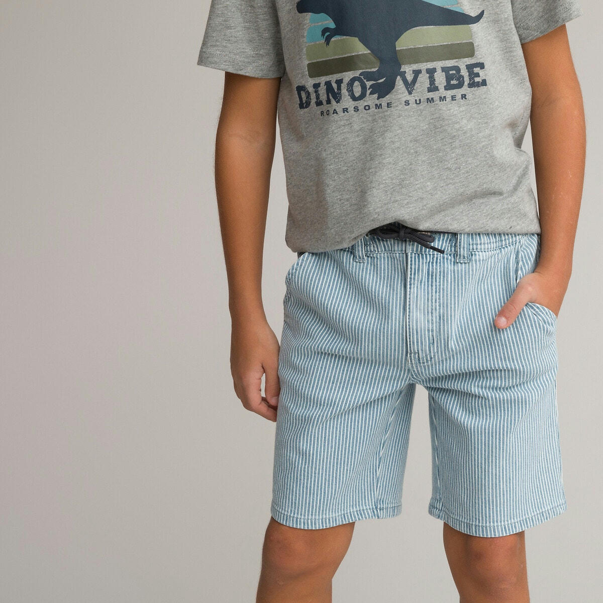 Bermuda rayé forme chino