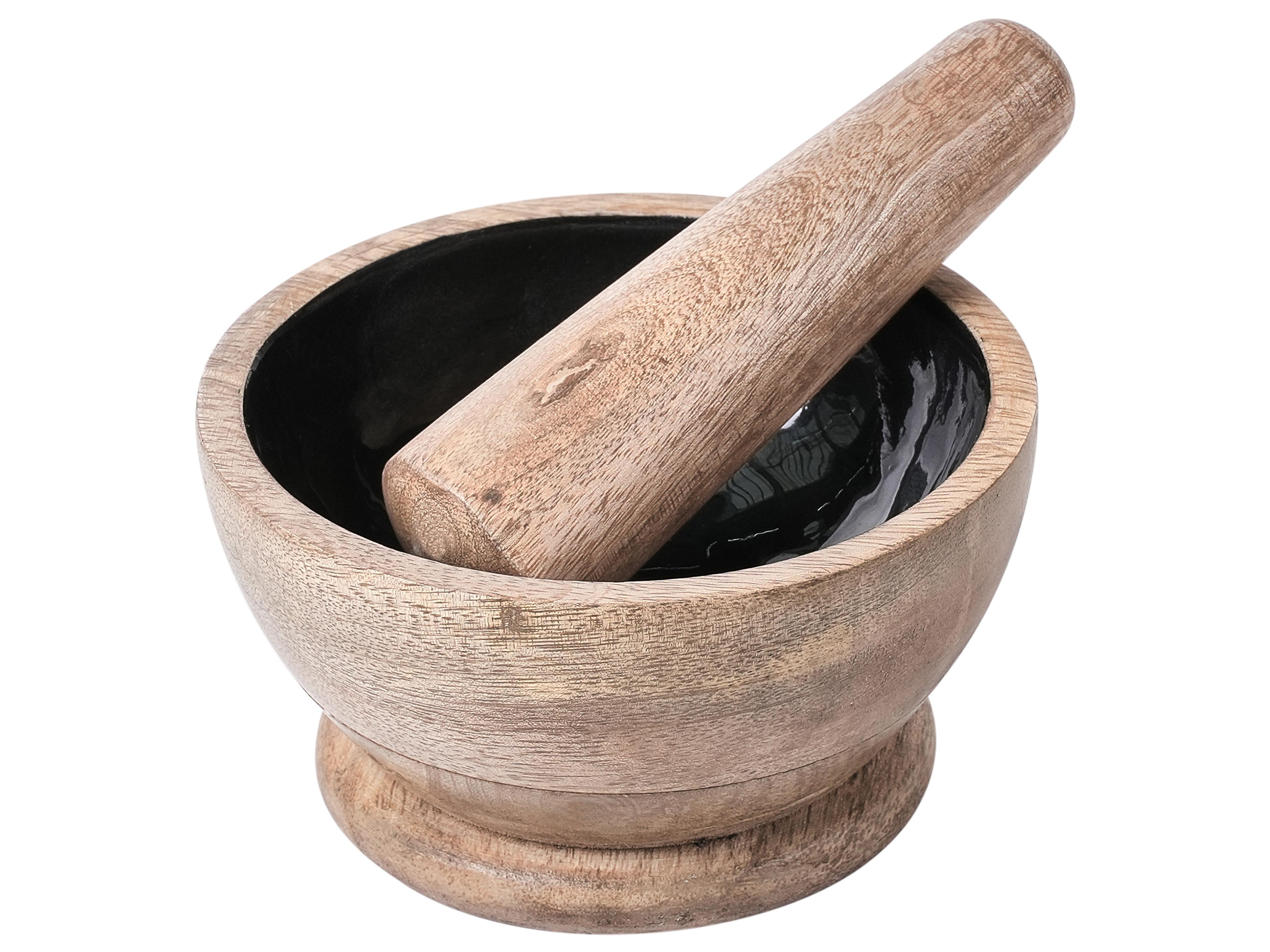 Mortar and Pestle QENA Mango Wood Brown/ Black
