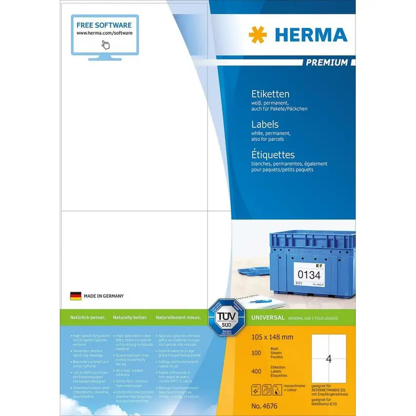 Etiketten 100er-Set Universal-Etiketten
