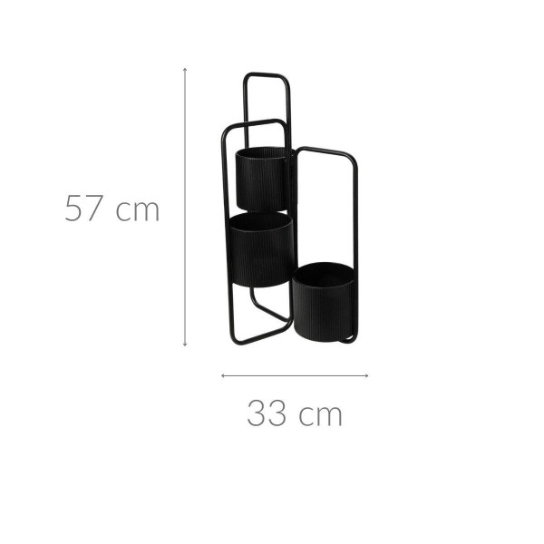 Kwietnik metalowy FLOWER, 3 poziomy, 57 cm