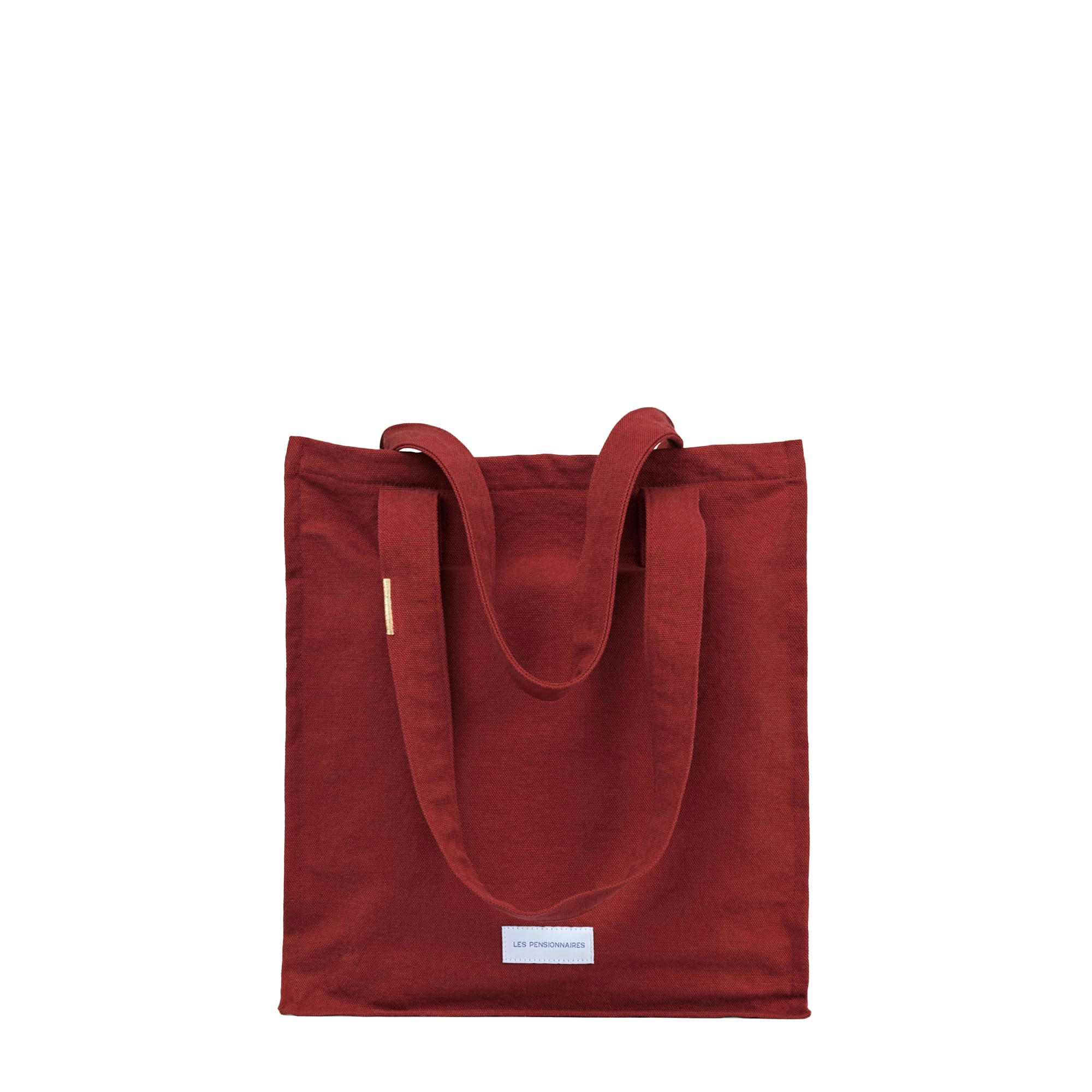 - Sac zippé en toile de coton bio rouille uni