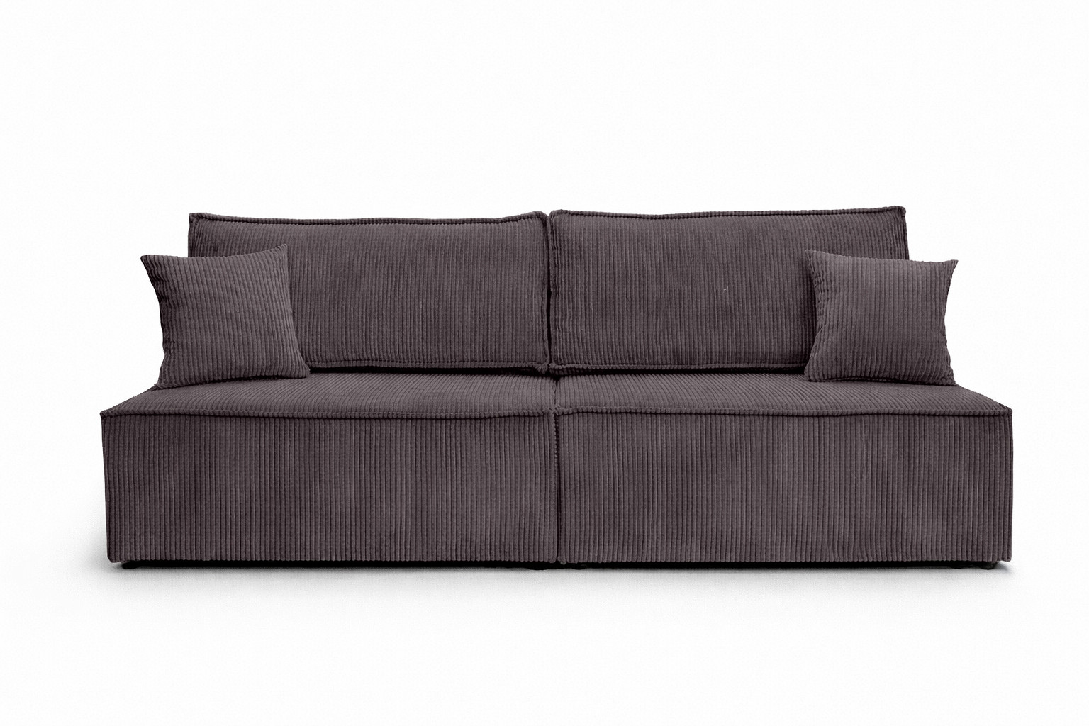 Sofa z funkcją spania, sztruks Poso, Ciemnoszary, BEST MINI