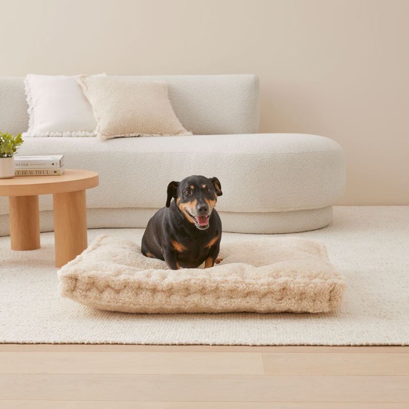 Oasis Natural Sherpa Pet Bed Cushion