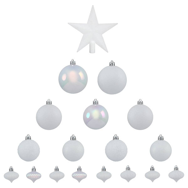 Kit décos de sapin 18 pièces blanc - feeric lights &christmas