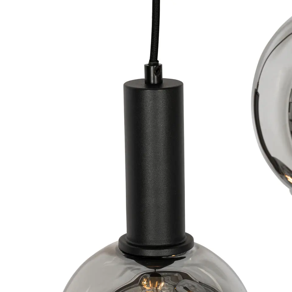 Qazqa hanglamp josje zwart e27