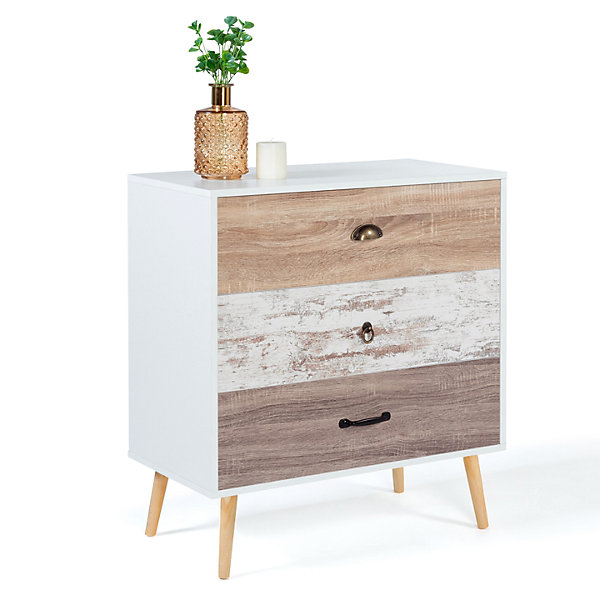 Commode 3 tiroirs BAHIA 75 cm scandinave
