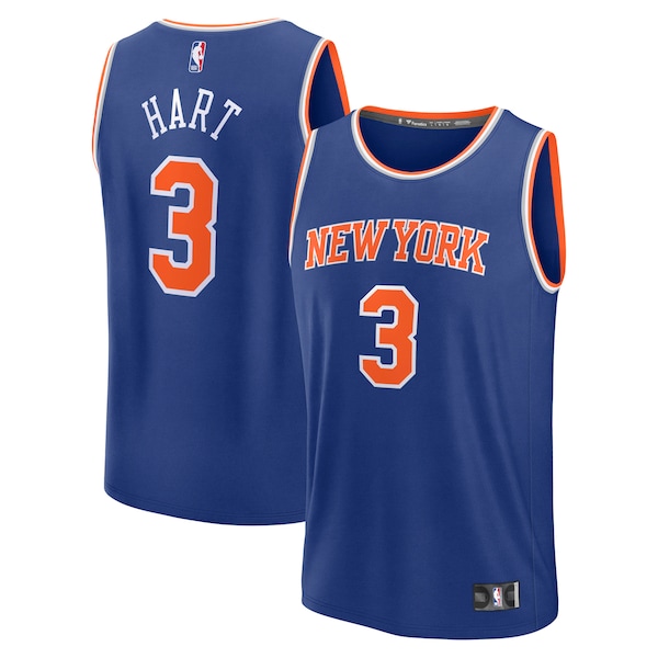 Josh Hart New York Knicks  Fast Break Replica Player Jersey - Icon Edition - Blue