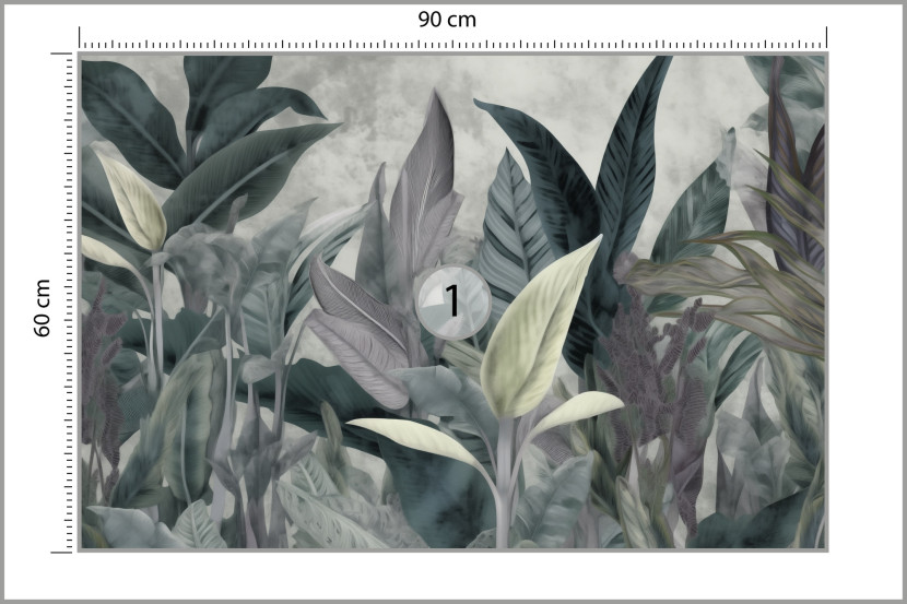 Fototapeta Abstrakcyjne Liście Tropikalne 90x60cm
