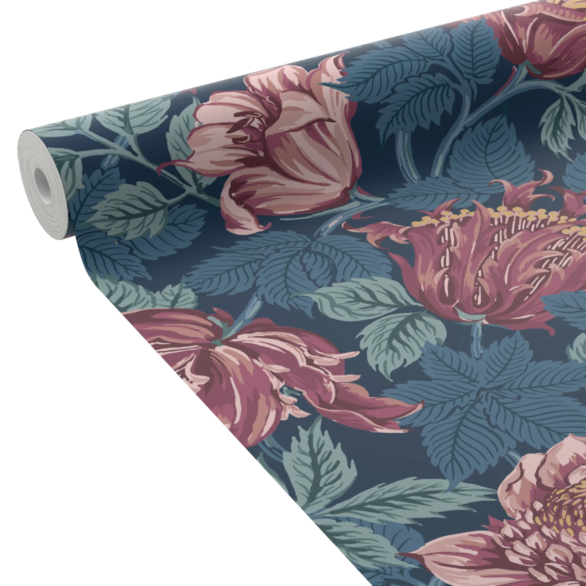 4MURS Papier peint intissé KAYLEEN bleu saphir et magenta