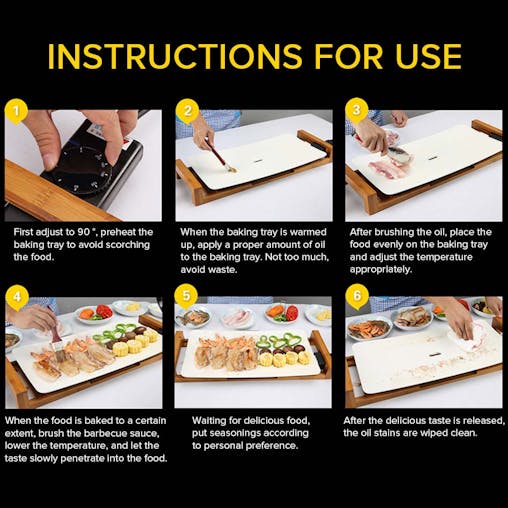 SOGA 2x Electric Ceramic BBQ Grill - Non-Stick Hot Plate for Indoor & Outdoor, Stone