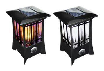 PIC Solar LED Flickering Flame Bug Zapper Patio Lantern