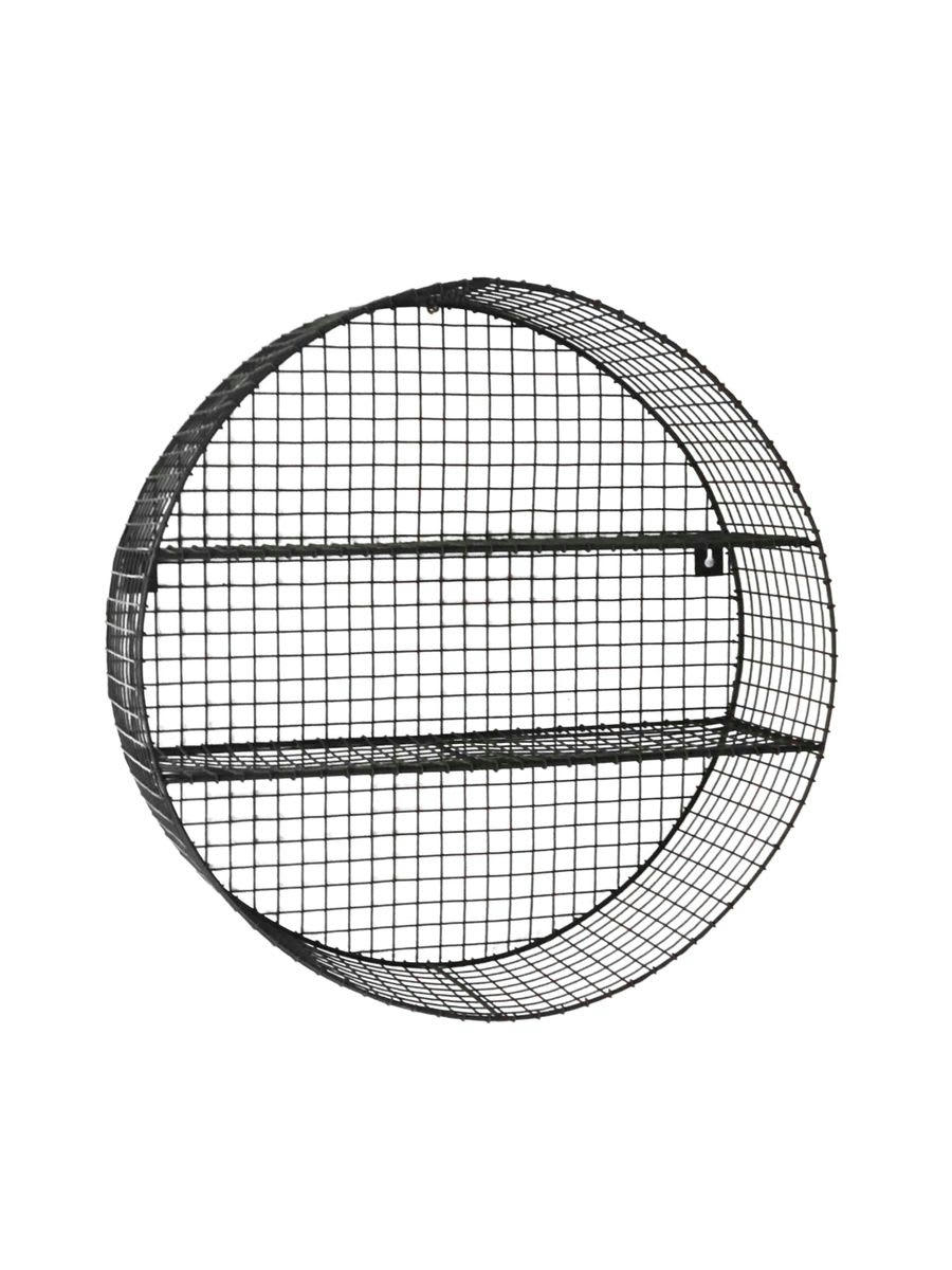 GREED - Etagère murale ronde métal grillagé