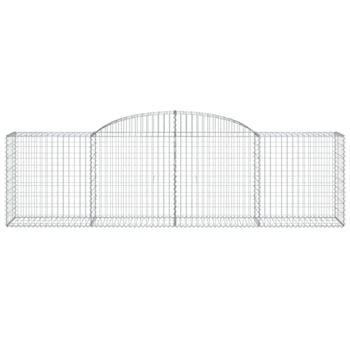 NNEVL Arched Gabion Baskets 4 pcs 300x50x80/100 cm Galvanised Iron