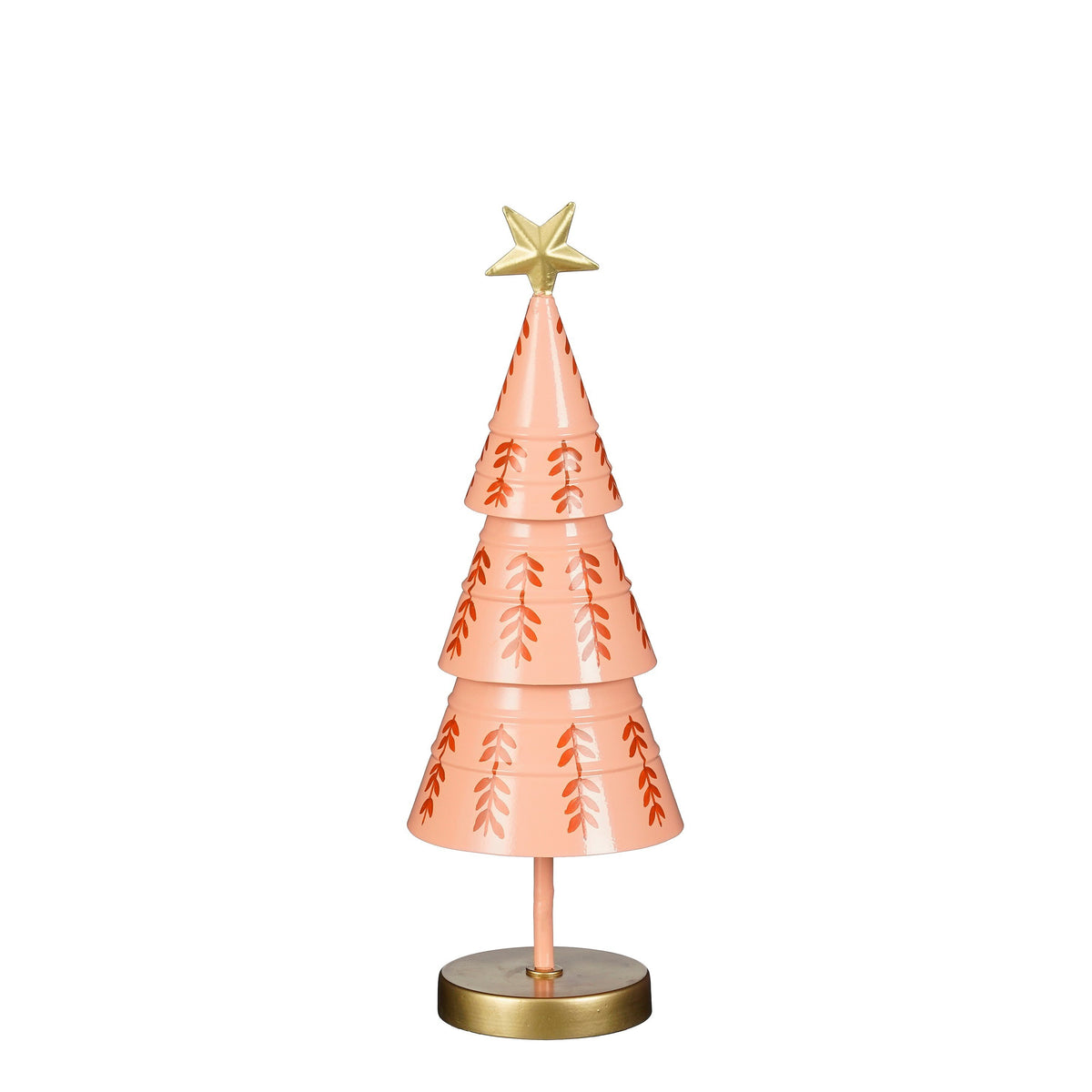 Mica Decorations Decoratie kerstboom roze - h40xd13cm
