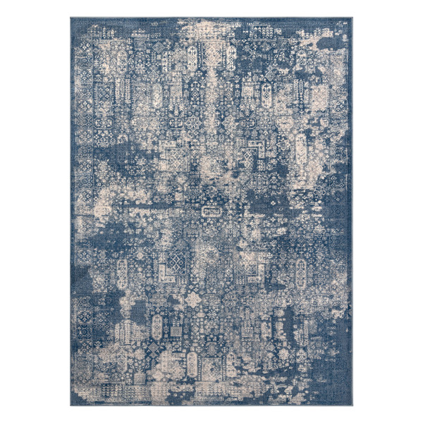 Dywan wełniany NAIN Ornament vintage 7591/51644 granat / beż 80x150 cm