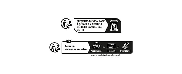 Kit de bras pour système de porte relevable GoodHome Enden 110°, côté gauche pour portes 4,2kg-5,6kg