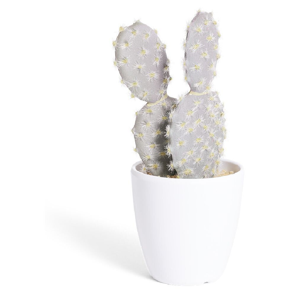Cactus artificiel dans pot PVC Ø7,5xH15cm