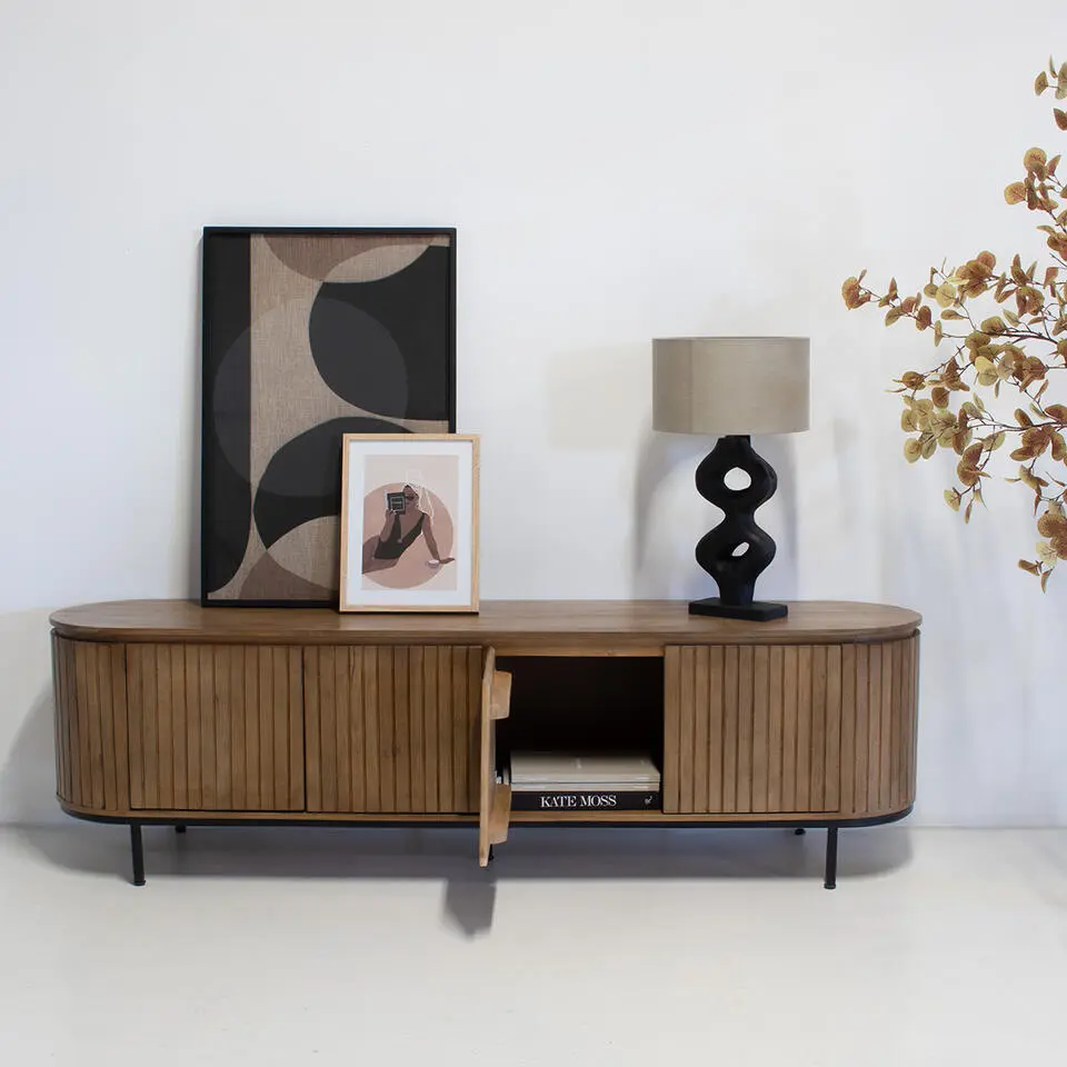 TV-Meubel Naturel Mangohout - 200x45x57cm - Tora