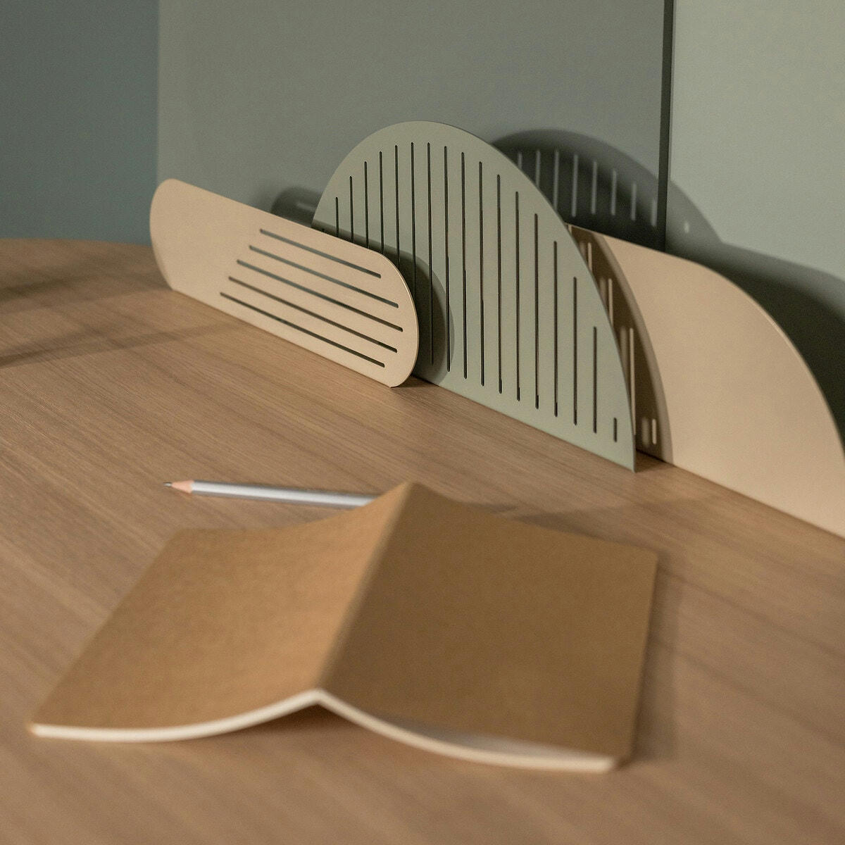 Bureau chêne et métal acier