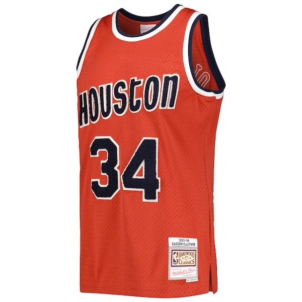 Hakeem Olajuwon Houston Rockets 1993/94 Hardwood Classics Off-Court Swingman Jersey - Red