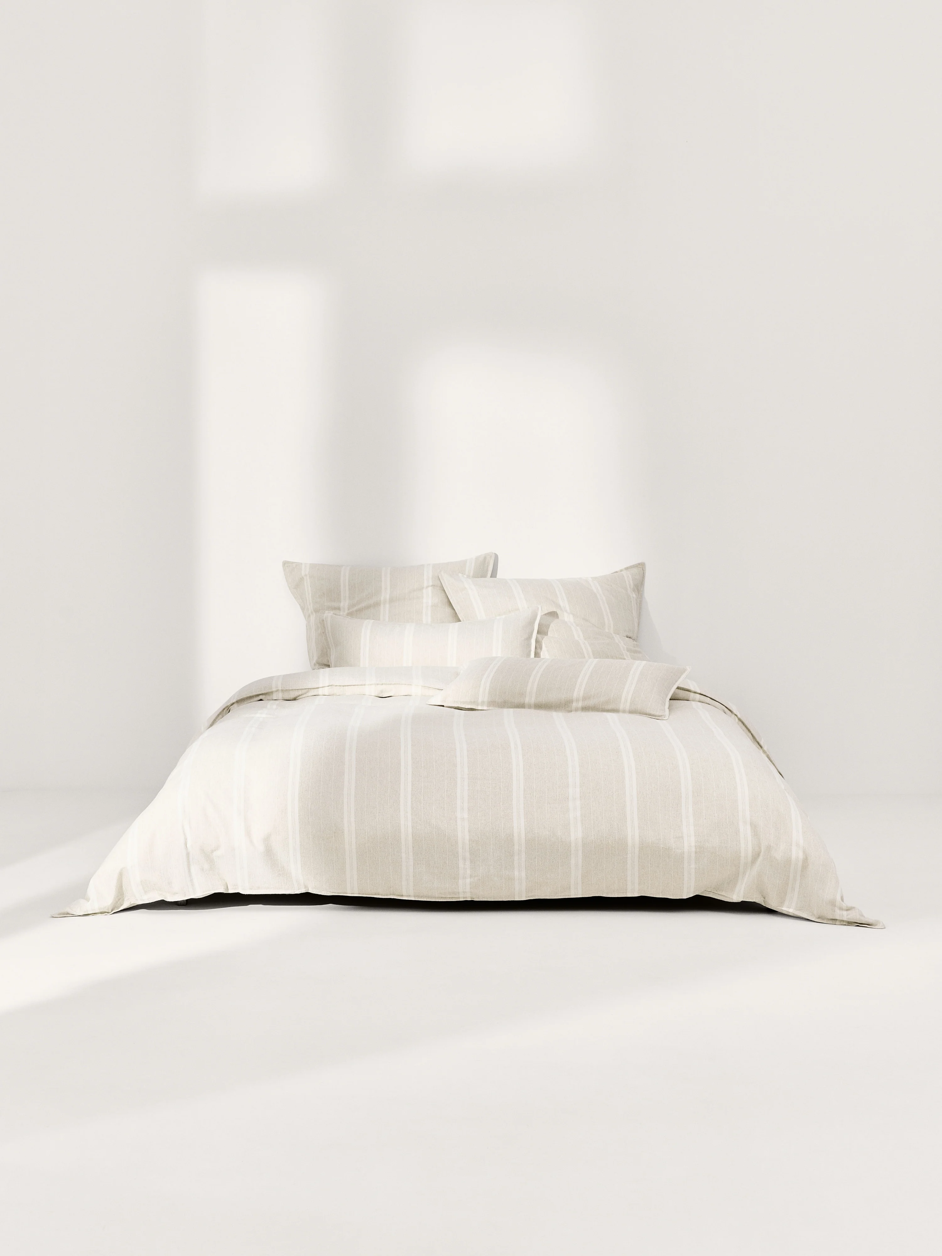 Gestreifter Flanell-Bettdeckenbezug Belinda